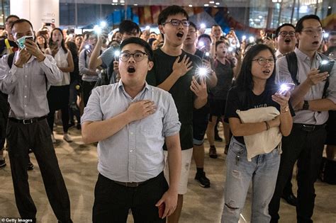 Hong Kong Demonstrators Belt Out Unofficial National Anthem During Face