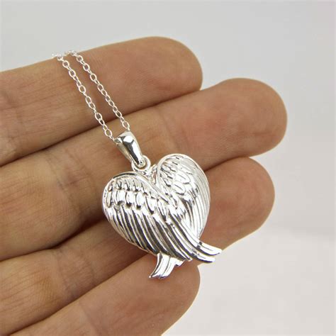 Sterling Silver Angel Wings Locket Necklace By Gaamaa