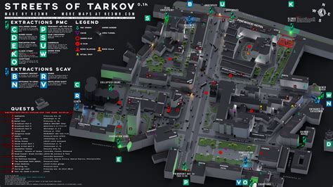 Escape From Tarkov Streets Map Best Streets Loot Key Guide