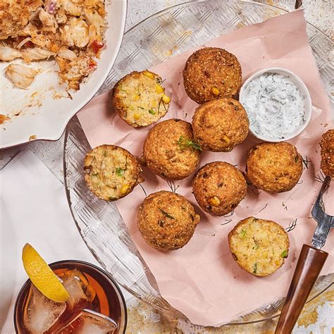 I think these look like mini corn muffins, but they taste the way a hush puppy should. Fresh Corn Hush Puppies Recipe - EatingWell