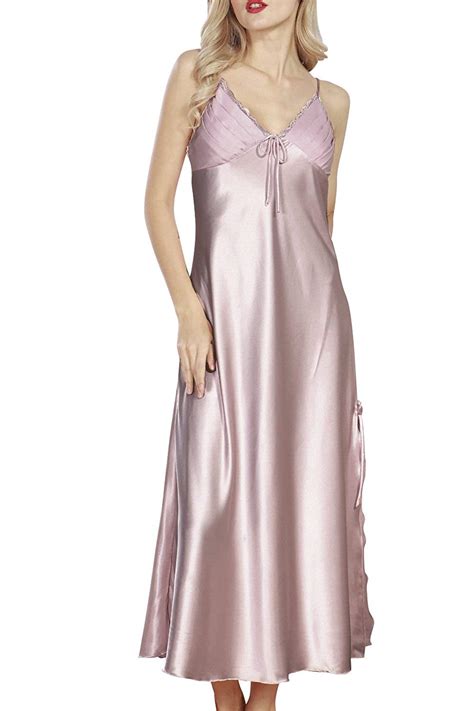 Buy Dolamen Womens Lace Nighties Satin Dressing Gown Bathrobe Ladies