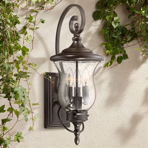 Incandescent porcelain lamp holder with outlet, 250 watt/125 volt, white. Franklin Iron Works Traditional Outdoor Wall Light Fixture ...