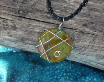 Items Similar To Wire Wrapped Agate Pendant Necklace Sterling Silver