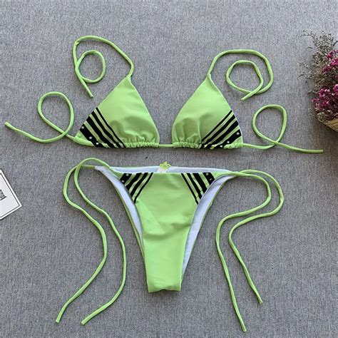 Buy Micro Thong Bikinis 2019 Woman String Swimsuit