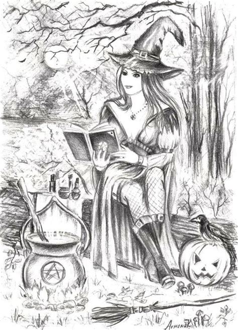 Pin By Erica Nicoll On Witch Board Witch Coloring Pages Halloween