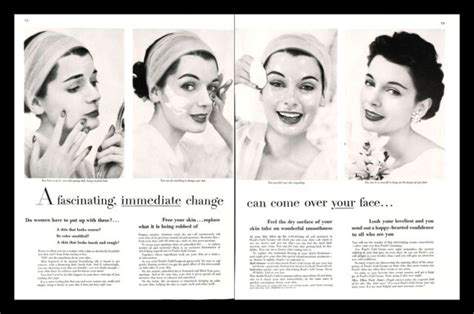 1952 Ponds Cold Cream Vintage Print Ad Skin Care Face Routine Woman Beauty 1950s Ebay