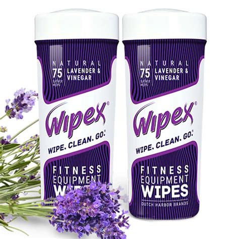 Wipex 75 Natural Gym Yoga Peloton Fitness Equipment Wipes Lavender