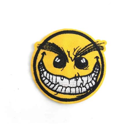Smiley Face Emoji Yellow Emoticon Iron On Appliqueembroidered Patch