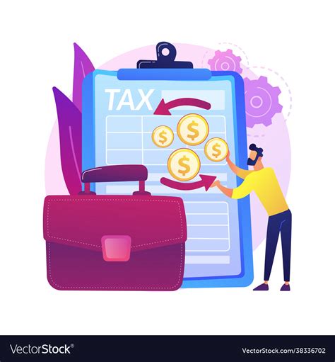 Corporation Income Tax Returns Abstract Concept Vector Image