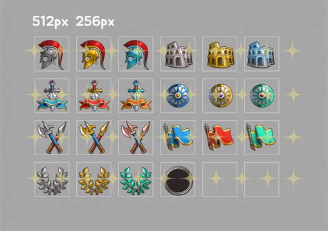 Fantasy Warrior Icon Set Pack Gamedev Market