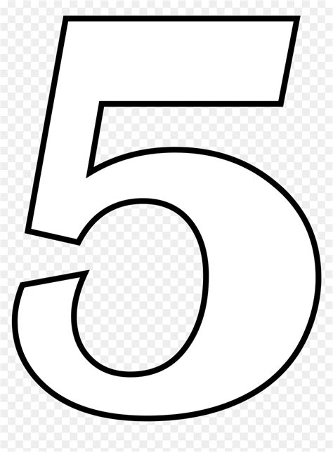 Number 5 Clipart Molde Do Numero 5 Hd Png Download Vhv