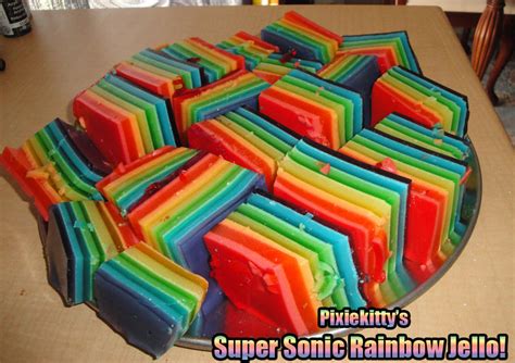 My Super Sonic Rainbow Jello By Pixiekitty On Deviantart