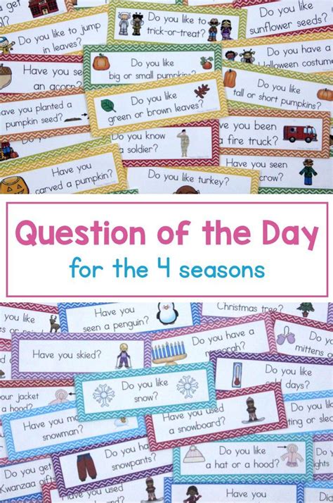 120 Questions Of The Day For Seasons Graphing And Attendance