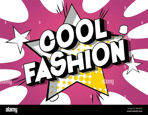 Cool Fashion Vector Illustrated Comic Book Style Phrase On Abstract