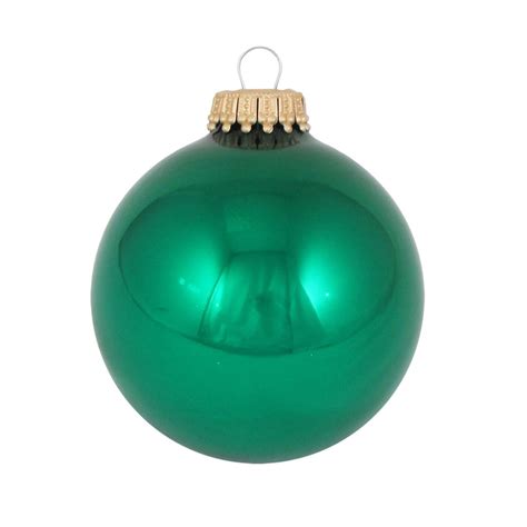 Christmas By Krebs 8ct Emerald Green Shiny Glass Christmas Ball