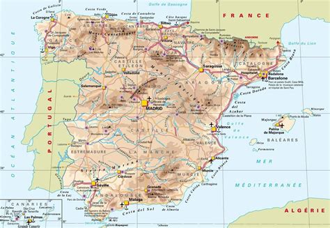 14278 bytes (13.94 kb), map dimensions: Carte de l'Espagne - Découvrrir l'Espagne sous forme de carte