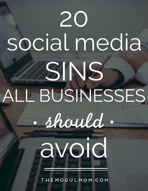 20 social media sins for businesses to avoid social media social media insights small