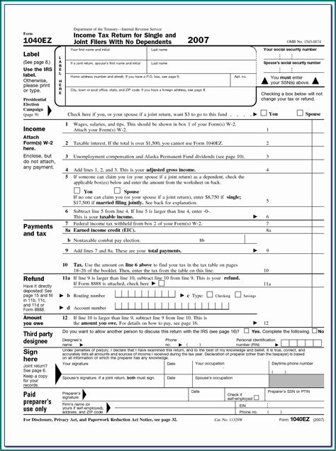 Irs Forms Printable Printable Forms Free Online