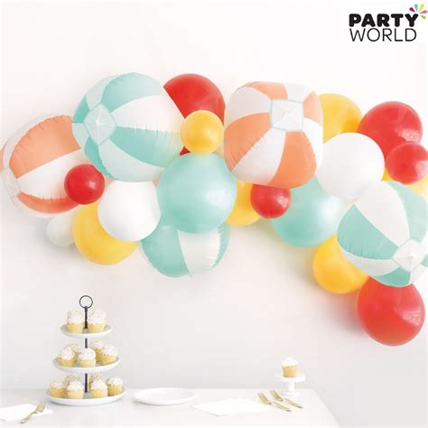 Pool Party Beach Ball Balloon Garland Kit Party World