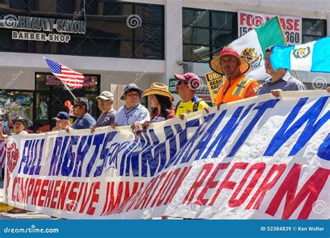 Immigration Reform Rally In The United States Editorial Stock Image