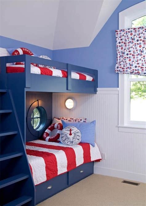 Nautical Themed Kids Room For The Home Bunk Bed Rooms Kids Bedroom