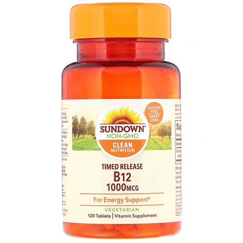 Sundown Naturals Vitamin B12 1000 Mcg 120 Tablets Iherb