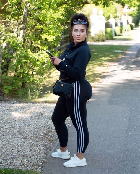 lauren goodger shows off her curvy derrière in figure hugging sportswear as she heads out for