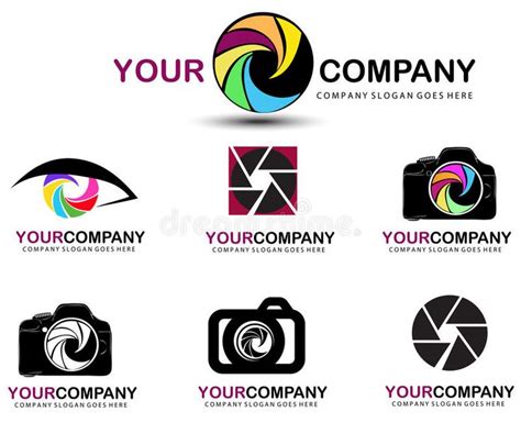 Camera Logo Set Photography Logo Design Stock Illustration Camera
