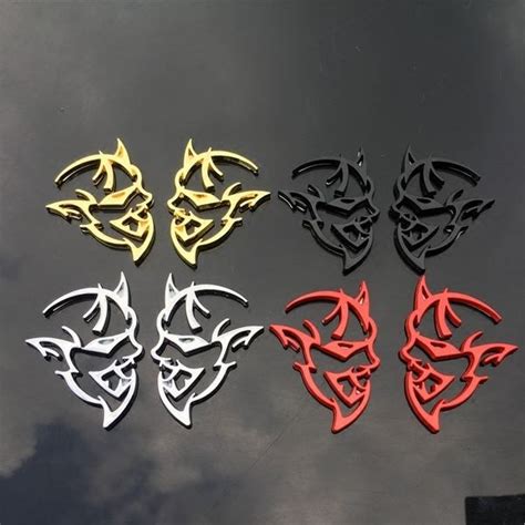 2pcspair Custom Sticker For Dodge Demon Challenger Charger Car Fender Side Badges Auto Styling