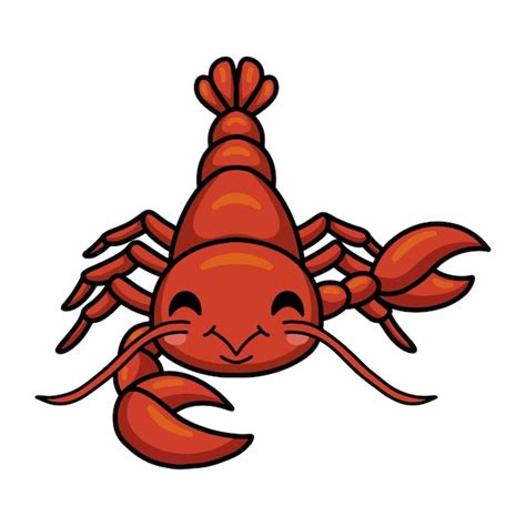 Premium Vector Cute Little Lobster Cartoon Character