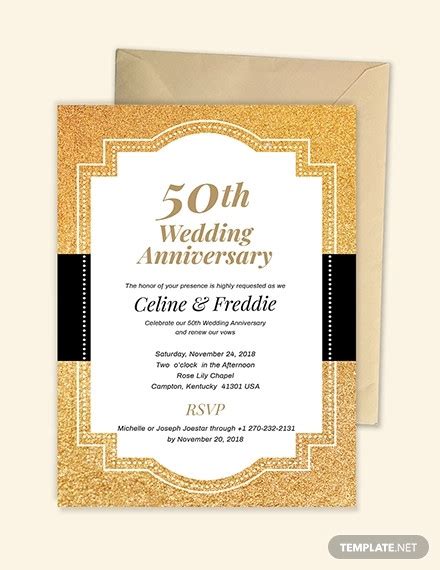 50th Wedding Anniversary Invitation 15 Examples Format Pdf Examples