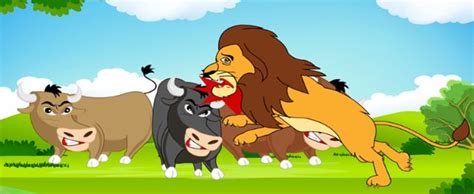 Moral Stories The Lion And The Cows