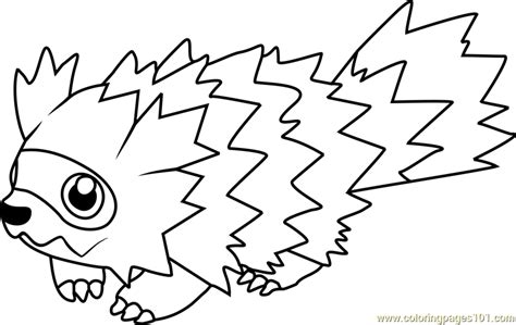 100 best coloring pictures in perfect size and quality for free printing. Zigzagoon Pokemon Coloring Page - Free Pokémon Coloring ...