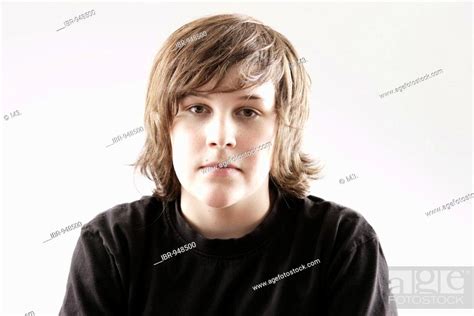14 Year Old Boy Looking Into The Camera Stock Photo Picture And