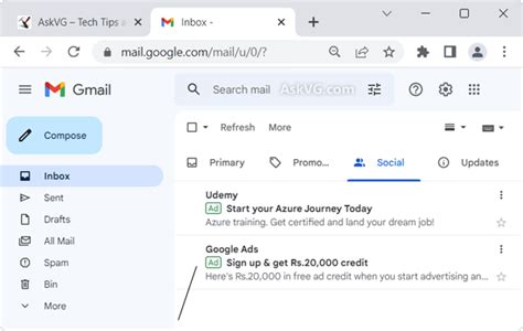 Gmail Showing Ads Inside Email Messages List In Inbox Here Is How To