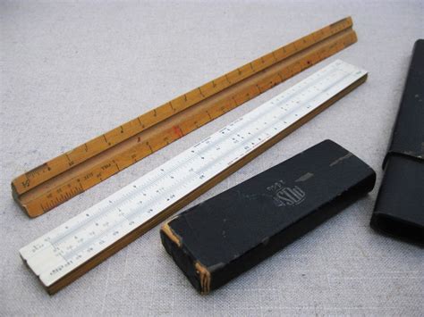Vintage Ruler Collection Slide Rule Architect Folding Etsy