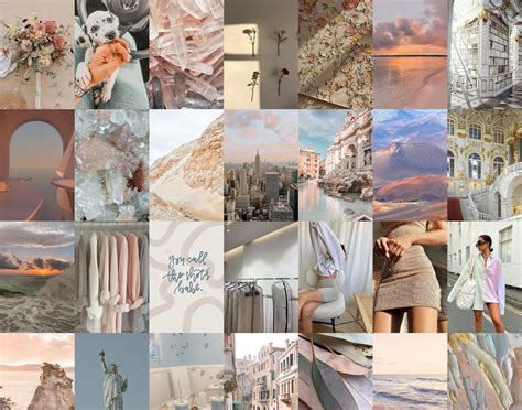 Neutral Wall Collage Kit Nude Collage Kit Muted Wall Etsy My Xxx Hot Girl