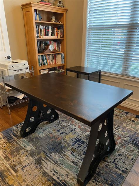Hand Crafted Office Desk Rustic Solid Wood Dining Table