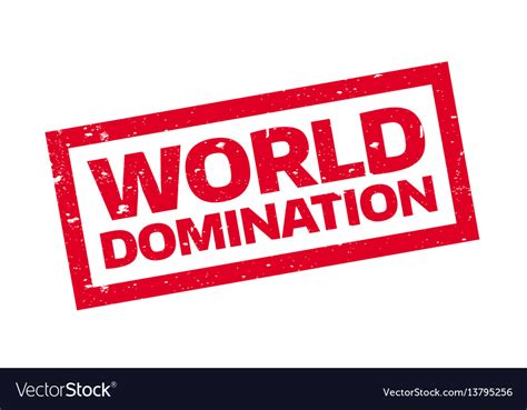 World Domination Rubber Stamp Royalty Free Vector Image