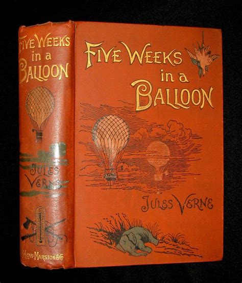1899 Rare Victorian Book Jules Verne Five Weeks In A Balloon