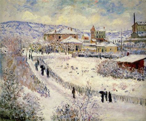 View Of Argenteuil In The Snow 1875 Painting Claude Oscar Monet Oil