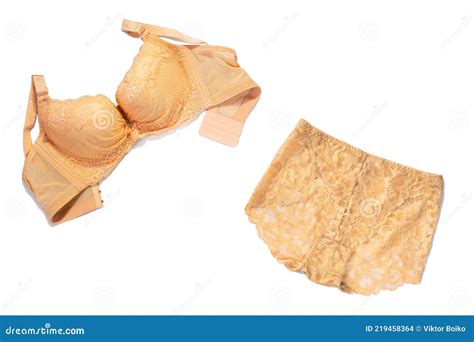 Women S Lace Underwear In Delicate Color On White Stock Photo Image
