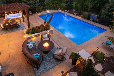 Indoor Outdoor Living Classic Backyard And Swimming Pool Shoreview