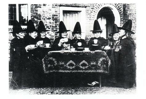 Witch Coven At Tea In Norfolk Uk Wicca Halloween Repro Postcard 1