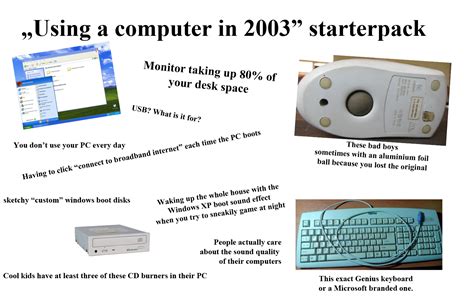 Using A Computer In The Early 2000s Starterpack Rstarterpacks
