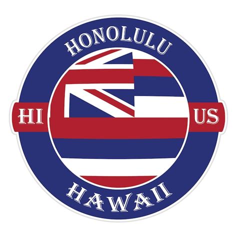 Honolulu Hawaii Bandera Ee Uu Viaje Recuerdo Sello Insignia Pegatina