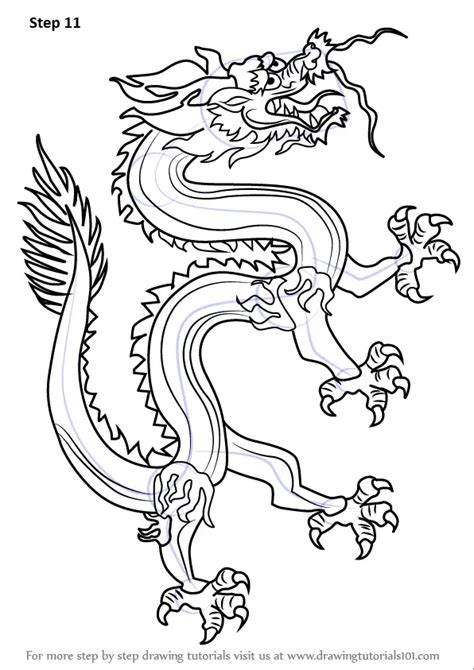How To Draw A Chinese Dragon Dragons Step By Step
