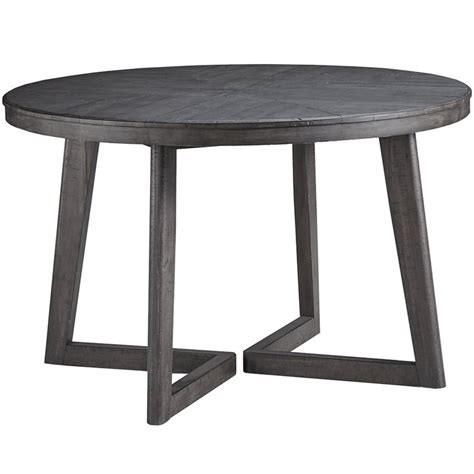 The craftsmanship in this table is striking and durable. ashley furniture besteneer 48" round dining table in dark gray - d568-50