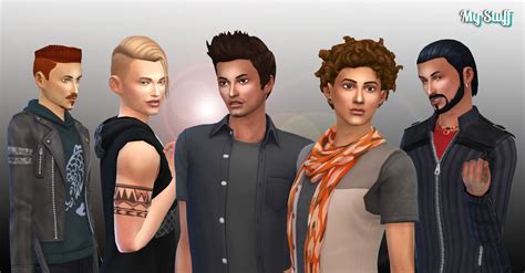 Sims 4 Hairs Mystufforigin Male Hair Pack 5