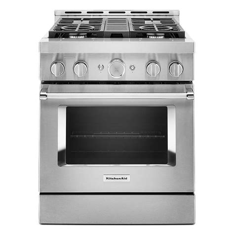 Kitchenaid 30 Inch 41 Cu Ft Smart Commercial Style Gas Range With